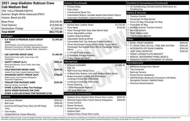 2021 Jeep Gladiator Rubicon