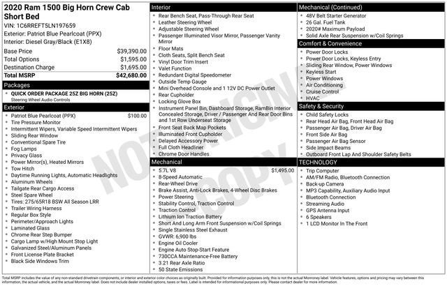 2020 RAM 1500 Big Horn