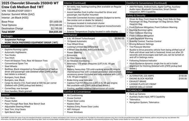 2025 Chevrolet Silverado 2500 HD WT