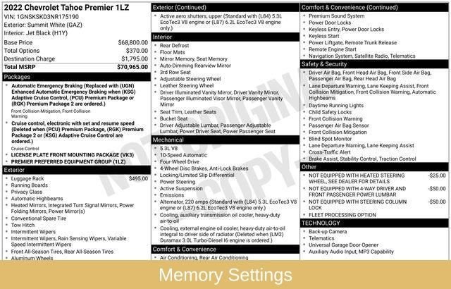 2022 Chevrolet Tahoe Premier