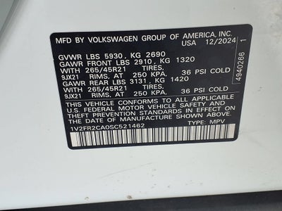 2025 Volkswagen Atlas 2.0T SEL Premium R-Line
