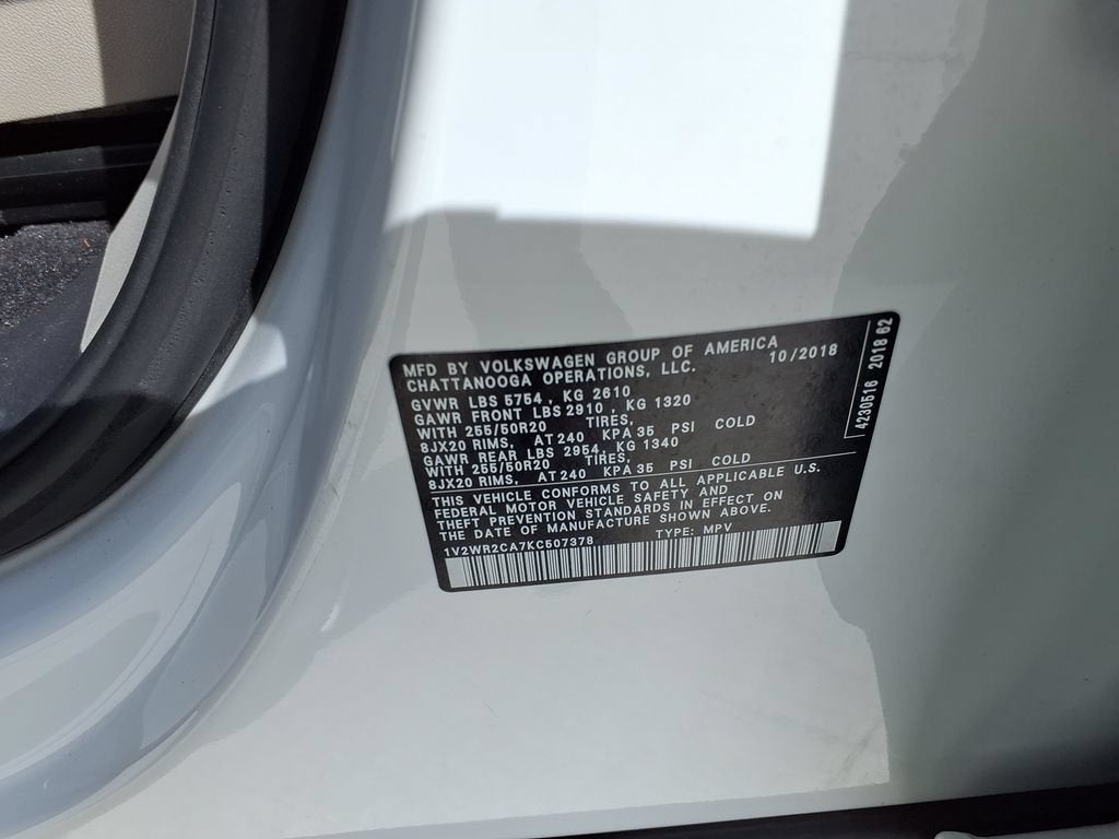 2019 Volkswagen Atlas 3.6L V6 SE w/Technology
