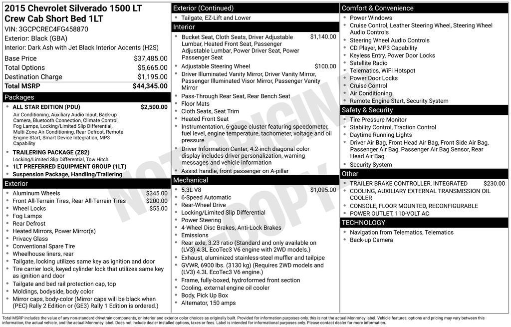 2015 Chevrolet Silverado 1500 LT