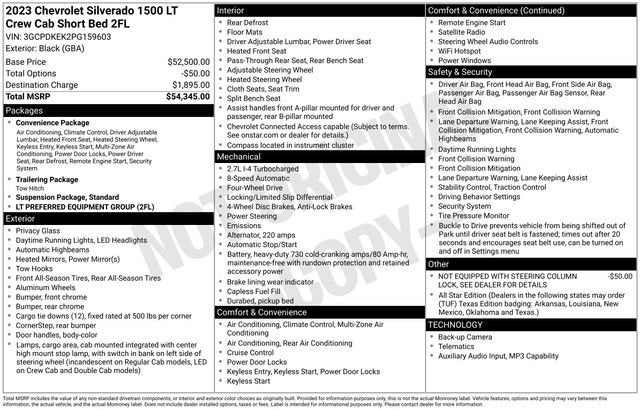 2023 Chevrolet Silverado 1500 LT (2FL)