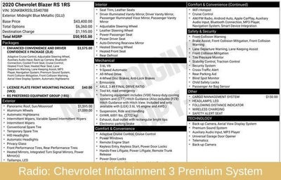 2020 Chevrolet Blazer RS