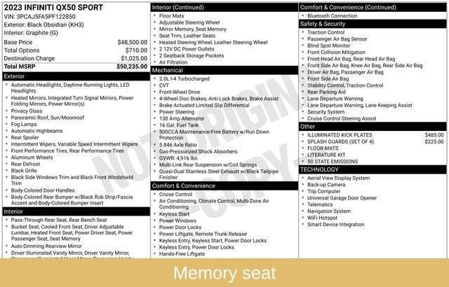 2023 INFINITI QX50 SPORT