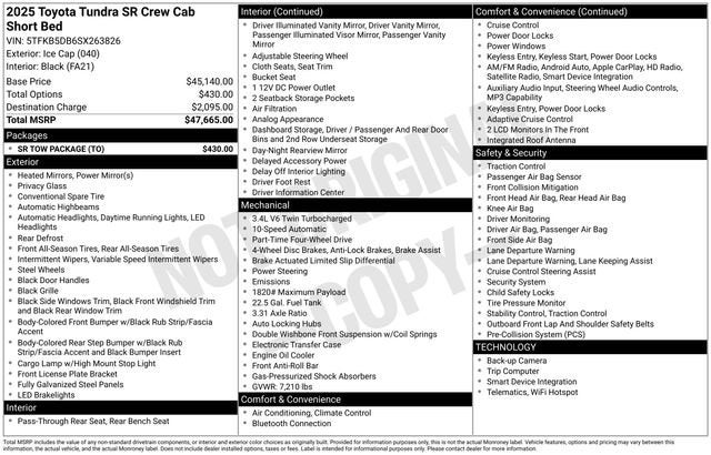 2025 Toyota Tundra 4WD SR