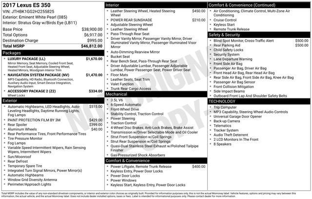 2017 Lexus ES ES 350