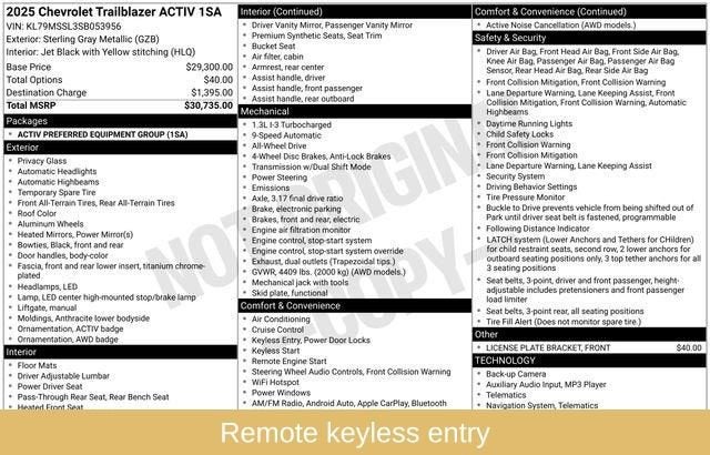 2025 Chevrolet Trailblazer ACTIV