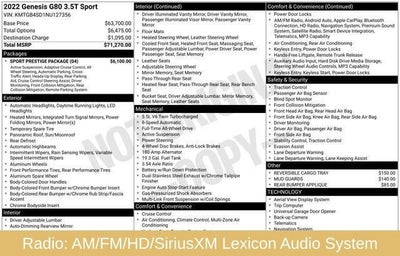 2022 Genesis G80 3.5T Sport