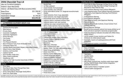 2026 Chevrolet Trax LS
