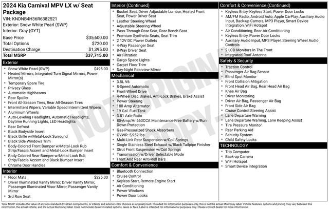 2024 Kia Carnival LX