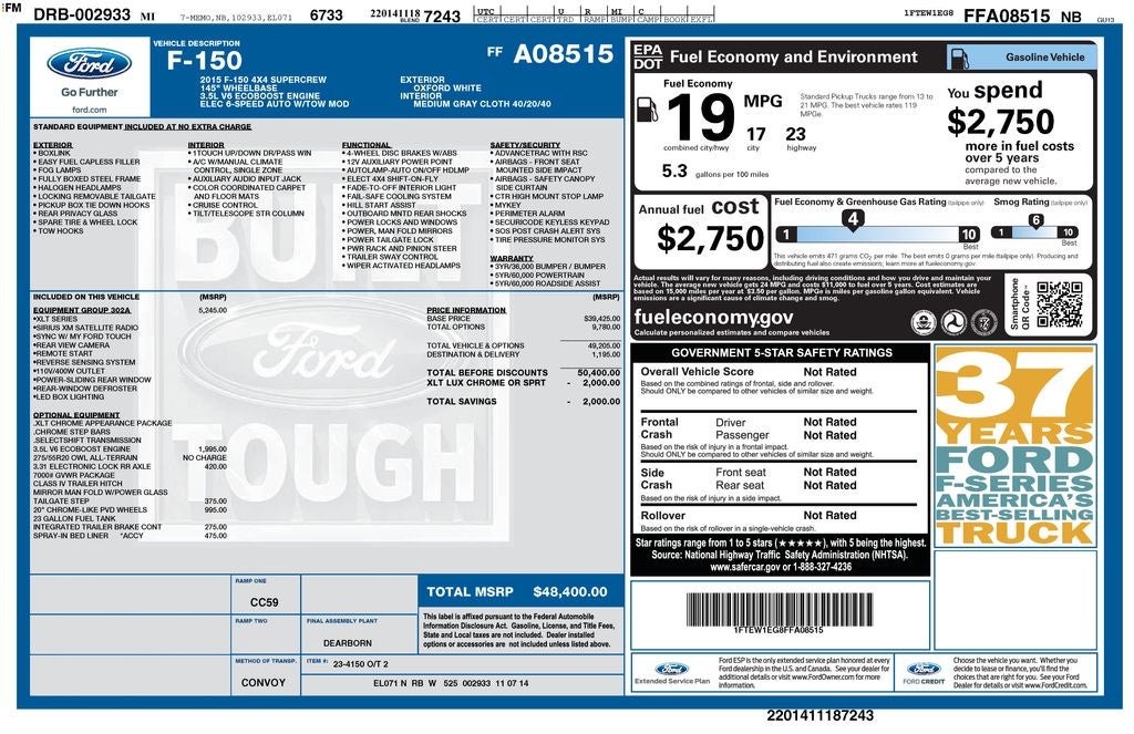 2015 Ford F-150 XLT