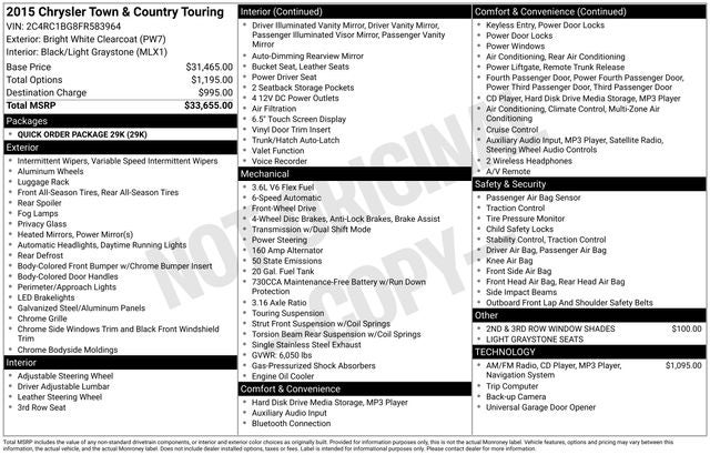 2015 Chrysler Town & Country Touring