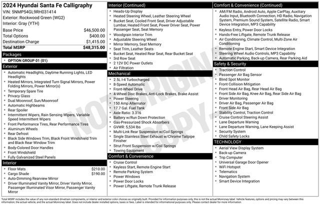 2024 Hyundai Santa Fe Calligraphy