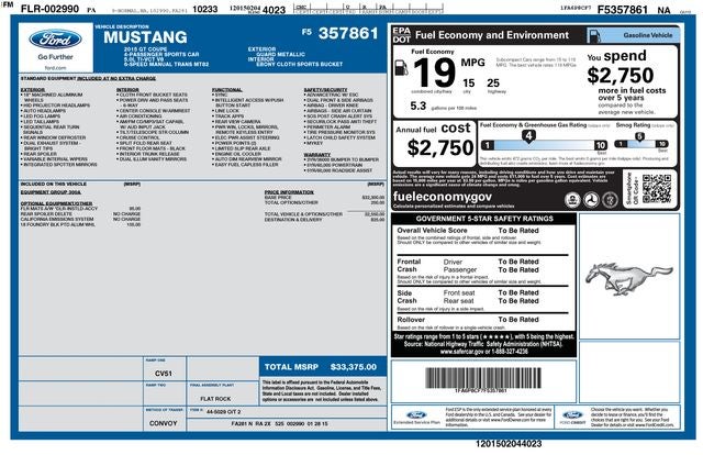 2015 Ford Mustang GT