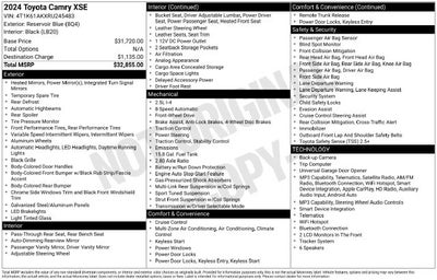 2024 Toyota Camry XSE