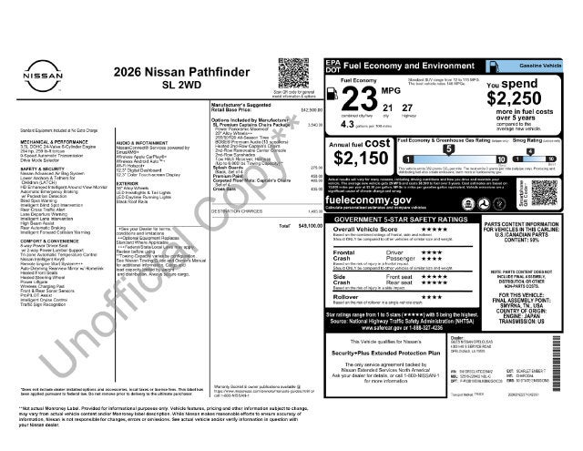 2026 Nissan Pathfinder SL