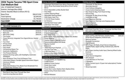 2026 Toyota Tacoma TRD Sport