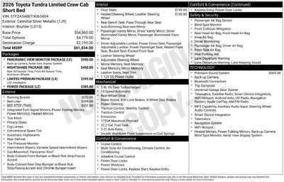 2026 Toyota Tundra Limited