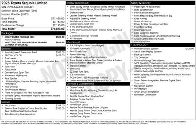 2026 Toyota Sequoia Limited