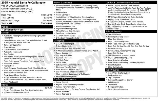 2025 Hyundai Santa Fe Calligraphy