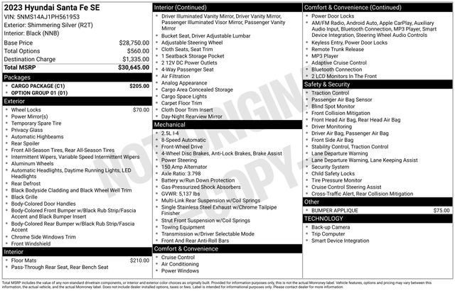 2023 Hyundai Santa Fe SE