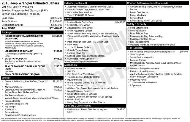 2018 Jeep Wrangler Unlimited Sahara 4x4