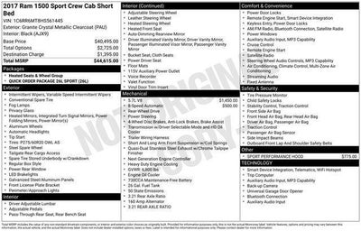 2017 RAM 1500 Sport Crew Cab 4x2 5'7' Box