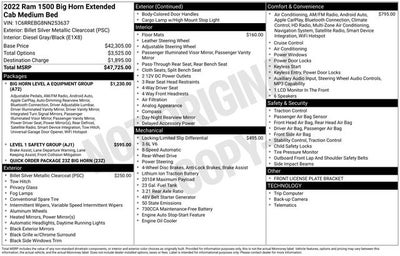 2022 RAM 1500 Big Horn Quad Cab 4x2 6'4' Box