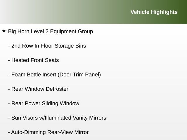 2021 RAM 1500 Big Horn Crew Cab 4x4 5'7' Box