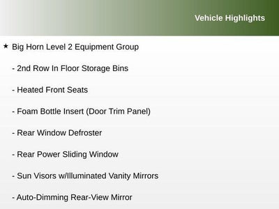 2021 RAM 1500 Big Horn Crew Cab 4x4 5'7' Box