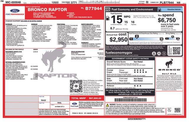 2023 Ford Bronco Raptor