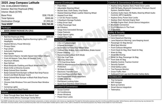 2025 Jeep Compass Latitude 4x4