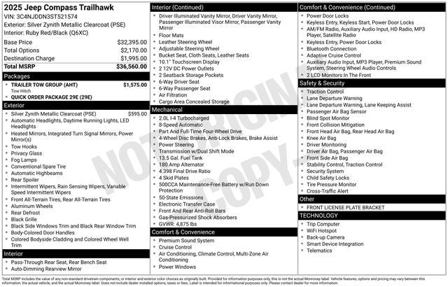 2025 Jeep Compass Trailhawk 4x4