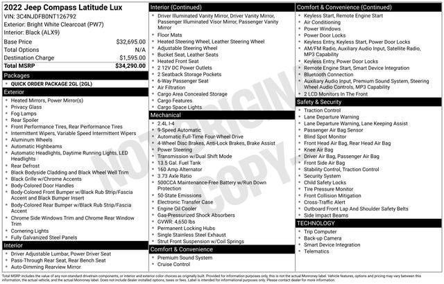 2022 Jeep Compass Latitude Lux 4x4