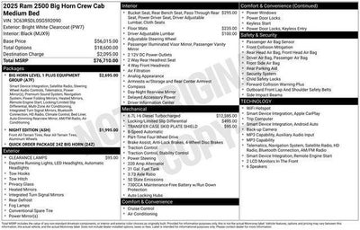 2025 RAM 2500 Big Horn Crew Cab 4x4 6'4' Box