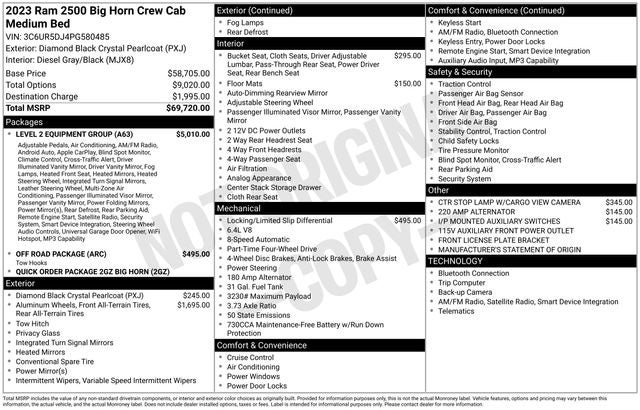2023 RAM 2500 Big Horn