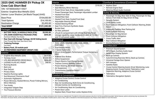 2025 GMC Hummer EV Pickup 3X