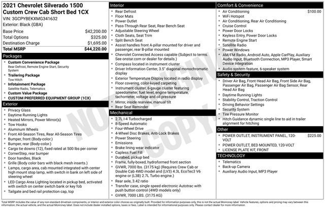 2021 Chevrolet Silverado 1500 Custom