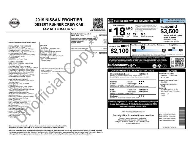 2019 Nissan Frontier Desert Runner