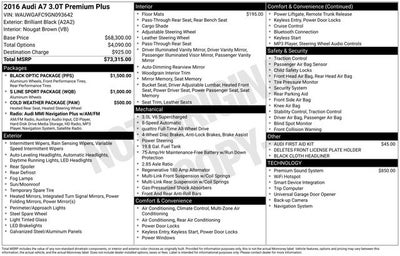 2016 Audi A7 3.0T Premium Plus quattro