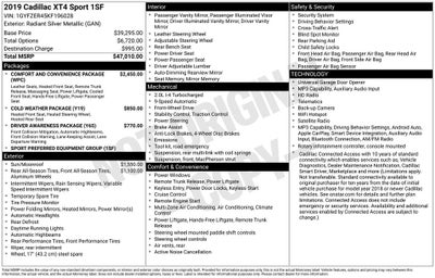2019 Cadillac XT4 Sport