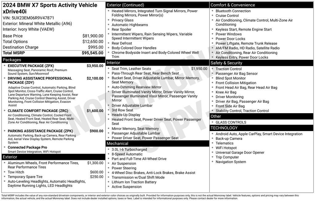 2024 BMW X7 xDrive40i