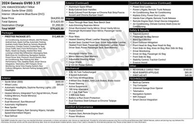 2024 Genesis GV80 3.5T Prestige