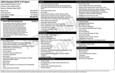 2023 Genesis GV70 3.5T Sport