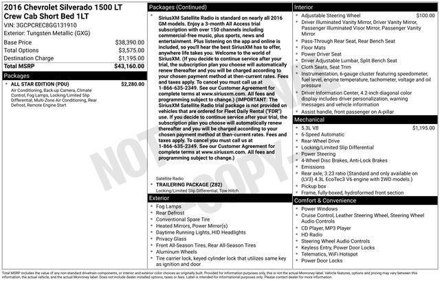 2016 Chevrolet Silverado 1500 LT LT1