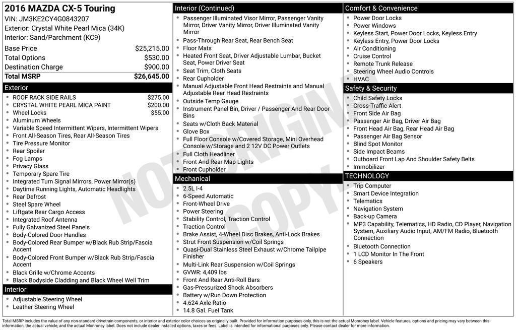 2016 Mazda Mazda CX-5 Touring