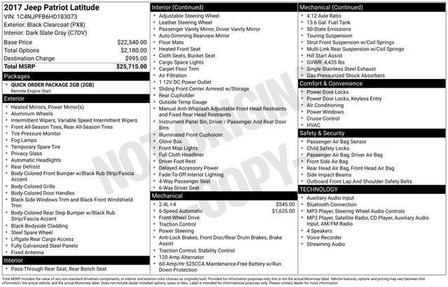 2017 Jeep Patriot Latitude