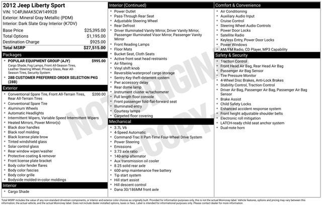 2012 Jeep Liberty Sport